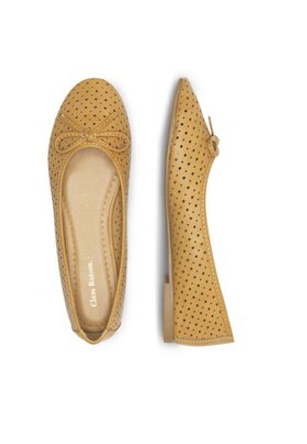 Clara Barson Baleriny WS6027-02 Brązowy. Kolor: brązowy. Materiał: skóra