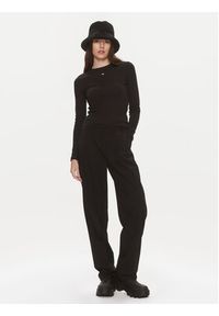Tommy Jeans Bluzka Essential DW0DW17387 Czarny Slim Fit. Kolor: czarny. Materiał: bawełna #5
