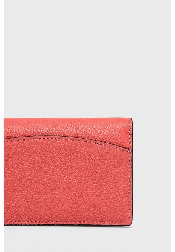 Kate Spade - Portfel skórzany. Kolor: różowy. Materiał: skóra. Wzór: gładki