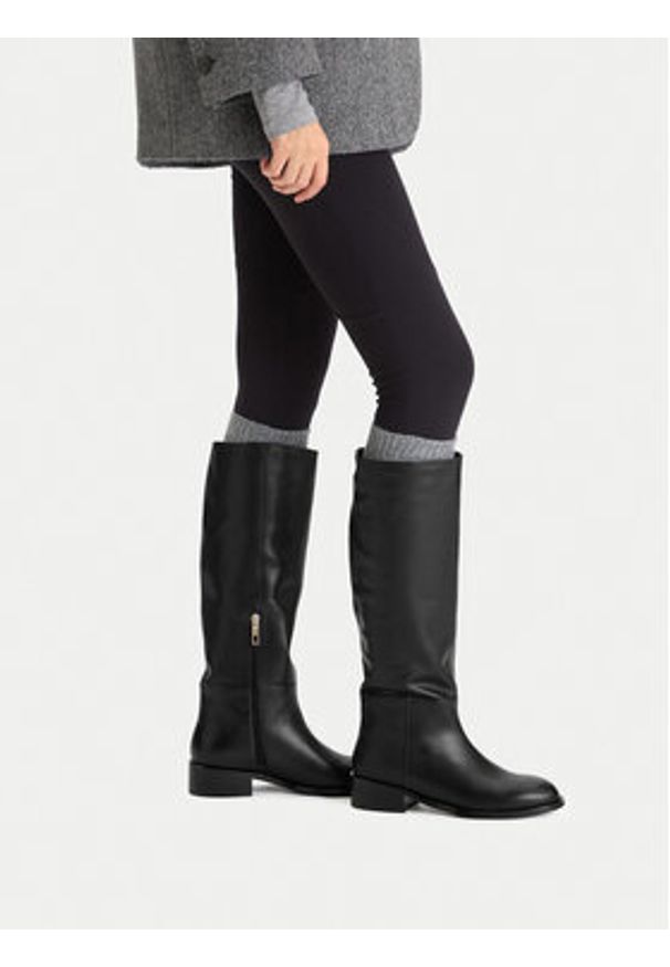 Gino Rossi Kozaki CEO-NIKA-1829-1 Czarny. Kolor: czarny. Materiał: skóra