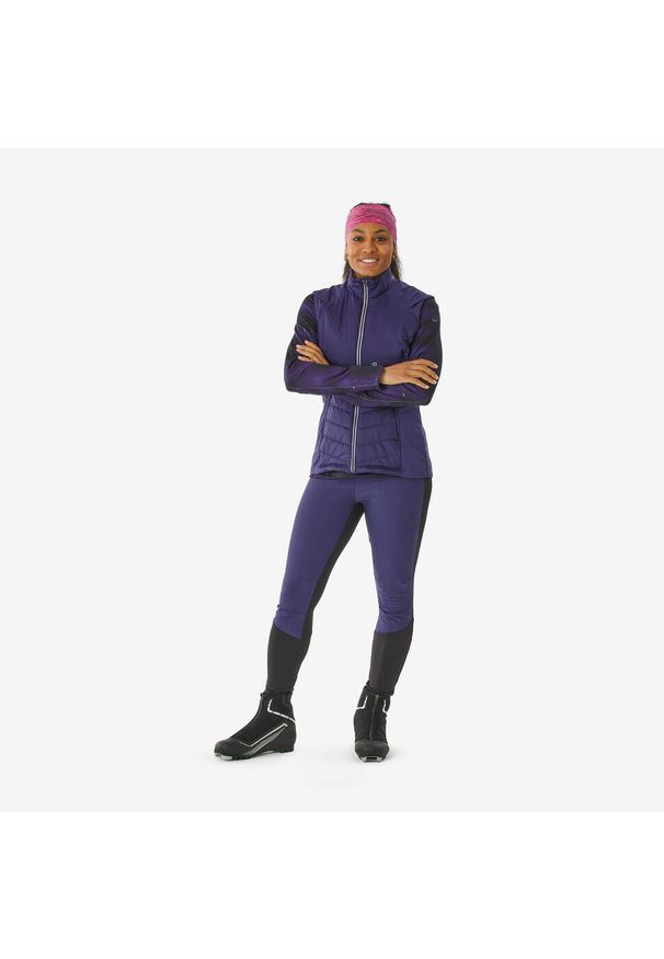 INOVIK - Kamizelka do narciarstwa biegowego damska Inovik 500. Kolor: fioletowy. Materiał: materiał. Sezon: zima. Sport: narciarstwo