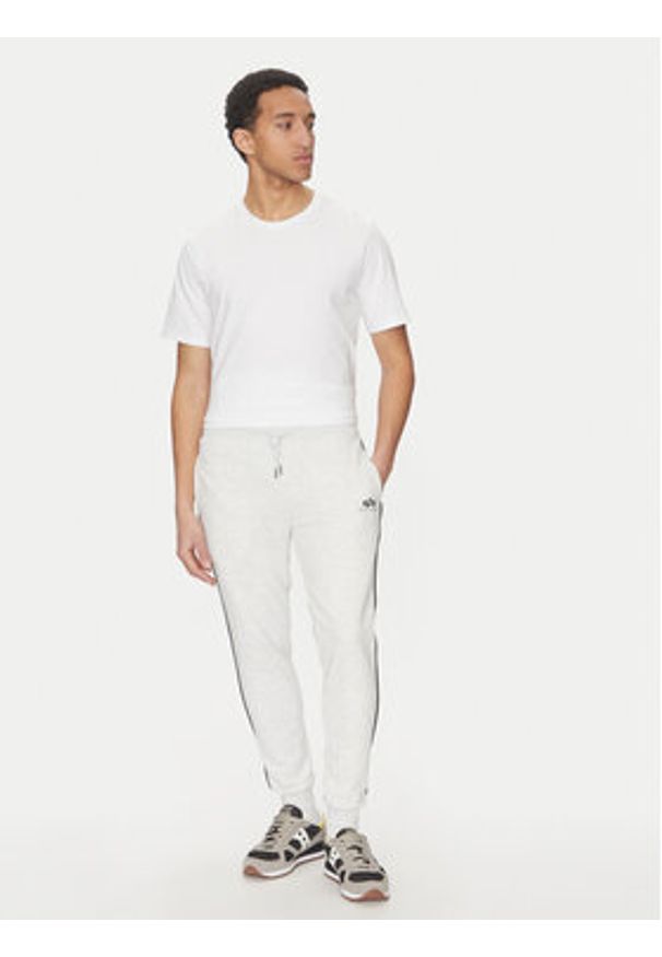 Alpha Industries Spodnie dresowe Small Logo 156374 Szary Regular Fit. Kolor: szary. Materiał: bawełna