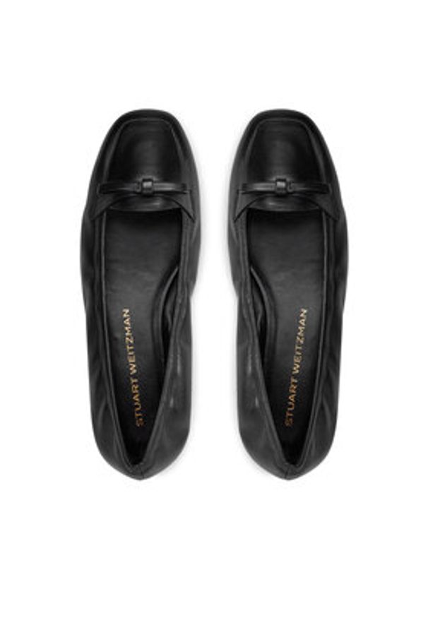 Stuart Weitzman Baleriny Tully Loafer SI484 Czarny. Kolor: czarny. Materiał: skóra