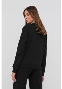 BOSS - Boss Bluza bawełniana 50468054 damska kolor czarny z aplikacją. Okazja: na co dzień. Kolor: czarny. Materiał: bawełna. Długość rękawa: długi rękaw. Długość: długie. Wzór: aplikacja. Styl: casual #4