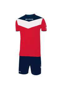 Komplet piłkarski dla dorosłych Givova Kit Campo czerwono-granatowy. Kolor: wielokolorowy, niebieski. Sport: piłka nożna