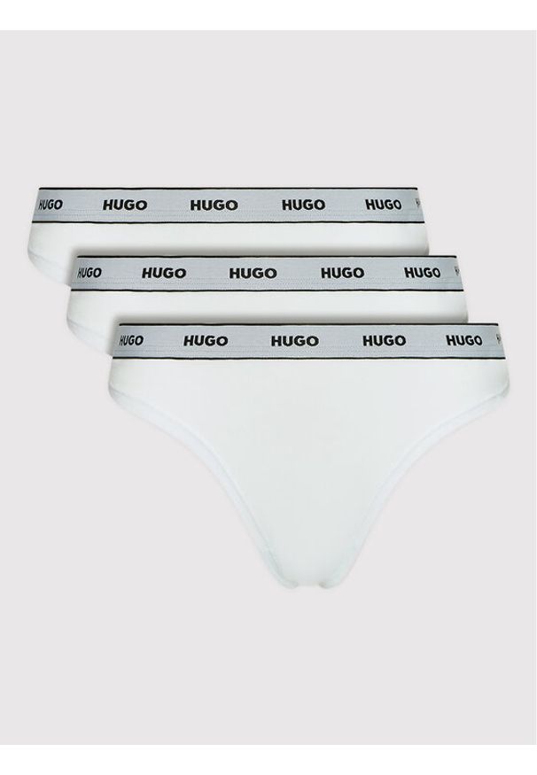 Hugo - HUGO Komplet stringów 50469681 Biały. Kolor: biały. Materiał: bawełna