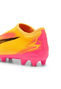 Second Life - Buty piłkarskie dla dzieci Puma Ultra Match LL... - Stan Doskonały. Kolor: pomarańczowy. Sport: piłka nożna