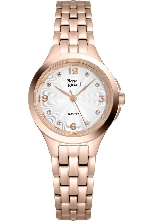 Zegarek Pierre Ricaud Zegarek damski Pierre Ricaud P21071.9173Q CYRKONIE różowe złoto. Kolor: złoty, wielokolorowy, różowy