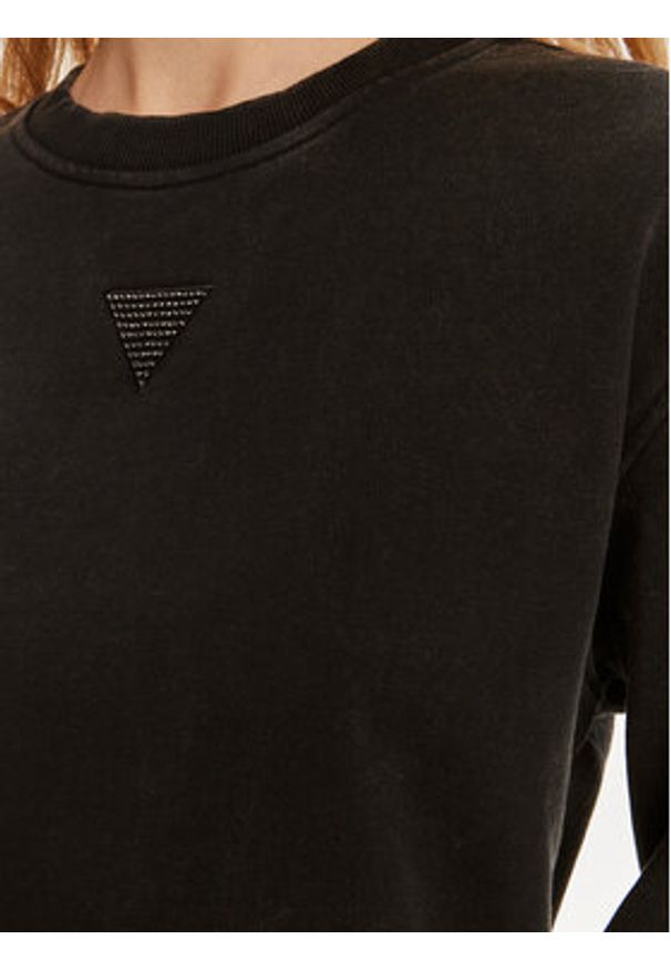 Guess Bluza W4YQ17 KC8I0 Czarny Regular Fit. Kolor: czarny. Materiał: bawełna
