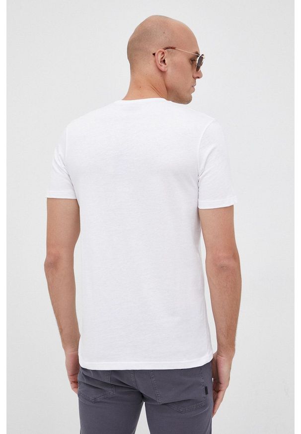JOOP! - Joop! t-shirt bawełniany kolor szary z nadrukiem. Okazja: na co dzień. Kolor: biały. Materiał: bawełna. Wzór: nadruk. Styl: casual