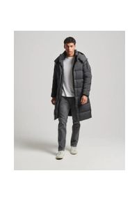 Długa kurtka Superdry Ripstop. Kolor: czarny. Materiał: nylon, poliester. Długość: długie. Sezon: zima #1