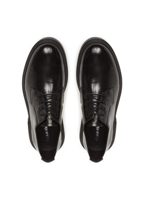 Calvin Klein Półbuty Postman Derby HM0HM01838 Czarny. Kolor: czarny. Materiał: skóra