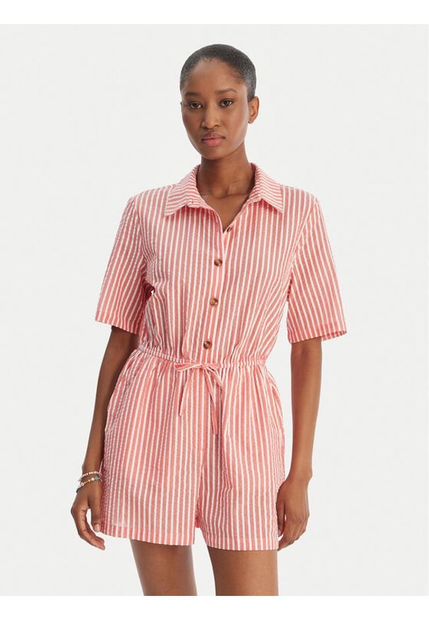 Roxy Kombinezon Real Tomorrow ERJWO03025 Różowy Regular Fit. Kolor: różowy. Materiał: bawełna