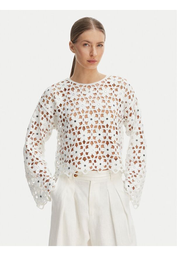 MICHAEL Michael Kors Bluzka MS651ZMKNE Biały Regular Fit. Kolor: biały. Materiał: syntetyk