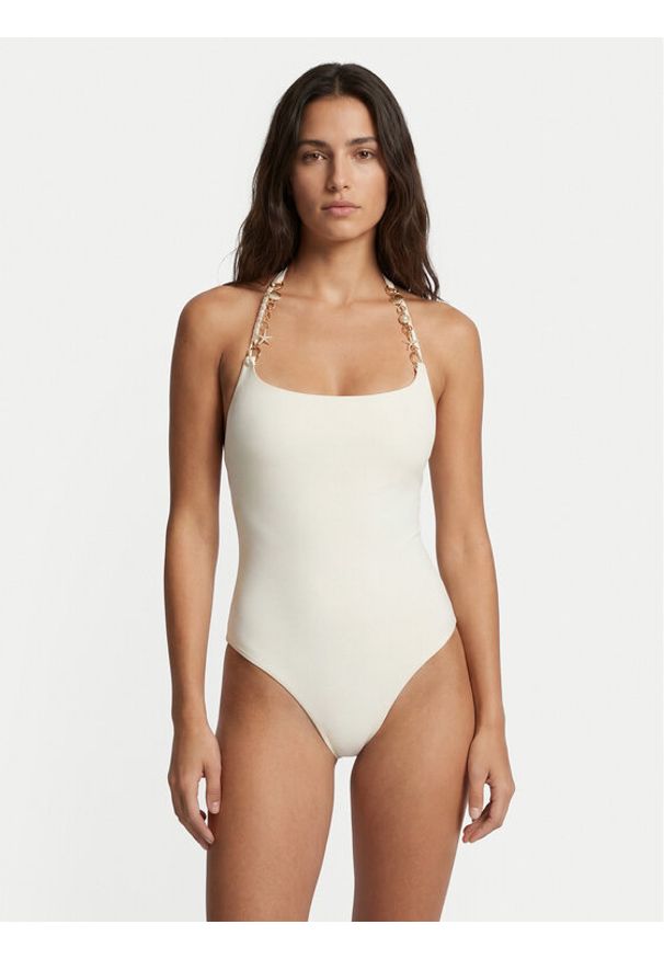 Guess Strój kąpielowy E6GJ02 KF412 Biały. Kolor: biały. Materiał: syntetyk