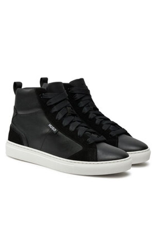 Hugo Sneakersy Morrie 50529802 10263296 01 Czarny. Kolor: czarny. Materiał: skóra