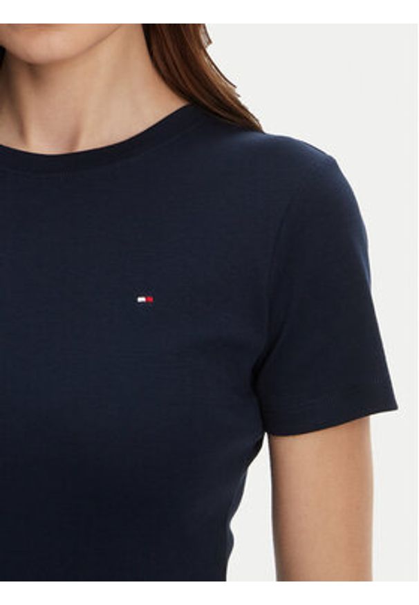 TOMMY HILFIGER - Tommy Hilfiger Sukienka codzienna New Cody WW0WW42721 Granatowy Slim Fit. Okazja: na co dzień. Kolor: niebieski. Materiał: bawełna. Typ sukienki: proste. Styl: casual