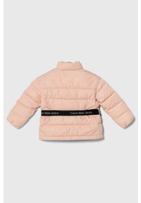 Calvin Klein Jeans kurtka dziecięca kolor różowy. Okazja: na co dzień. Kolor: różowy. Materiał: poliester. Styl: casual #2