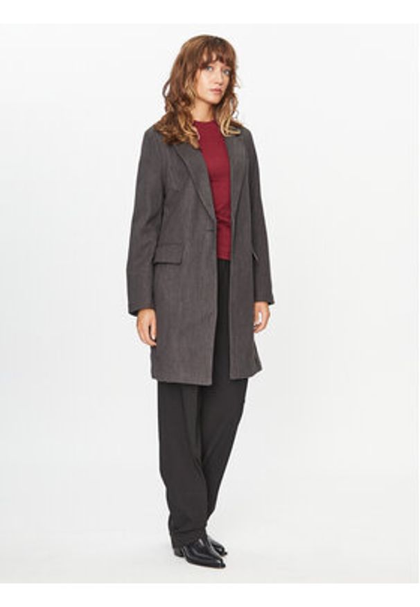 only - ONLY Płaszcz przejściowy Nancy 15292832 Szary Regular Fit. Kolor: szary. Materiał: syntetyk