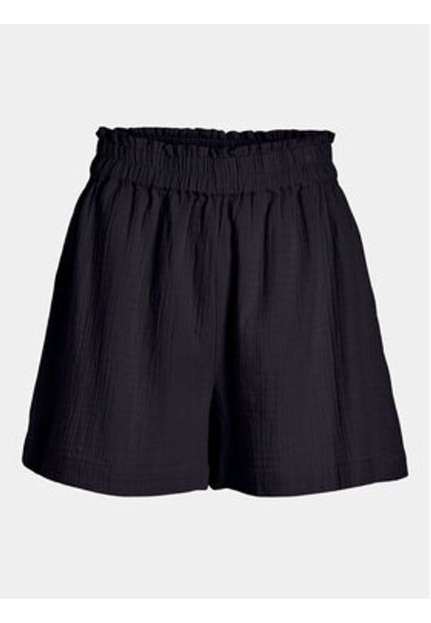 Vila Szorty materiałowe Lania 14089489 Czarny Loose Fit. Kolor: czarny. Materiał: bawełna