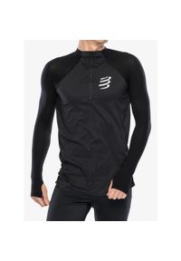 Bluza z zamkiem unisex Compressport Hurricane Windproof Seamless HZ Top. Kolor: czarny