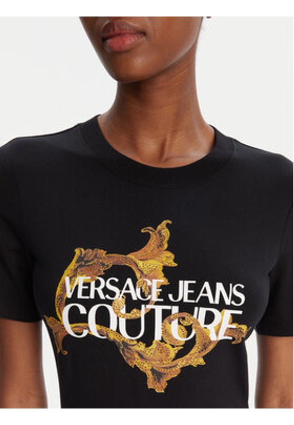 Versace Jeans Couture Sukienka codzienna 79HAOE06 CJ02E Czarny Regular Fit. Okazja: na co dzień. Kolor: czarny. Materiał: syntetyk. Typ sukienki: proste. Styl: casual