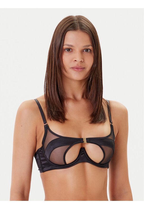 Hunkemöller Biustonosz z fiszbiną Vienna 301821 Czarny. Kolor: czarny. Materiał: syntetyk