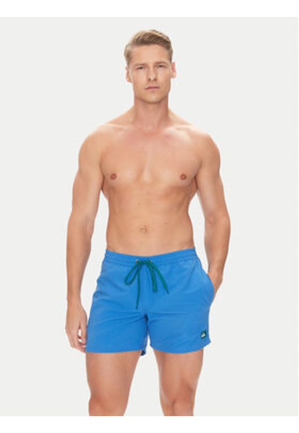 Quiksilver Szorty kąpielowe Everyday Solid Volley EQYJV04120 Niebieski Regular Fit. Kolor: niebieski. Materiał: syntetyk