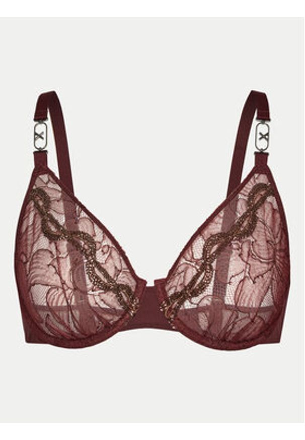 Chantelle X Biustonosz z fiszbiną Xtravagant C06GM9 Bordowy. Kolor: czerwony. Materiał: syntetyk