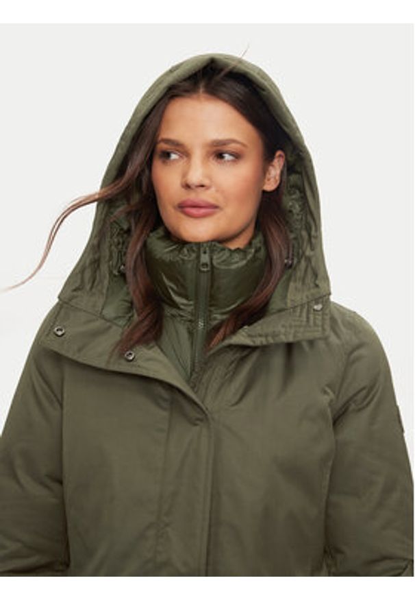 TOMMY HILFIGER - Tommy Hilfiger Parka WW0WW43121 Khaki Regular Fit. Kolor: brązowy. Materiał: syntetyk, bawełna