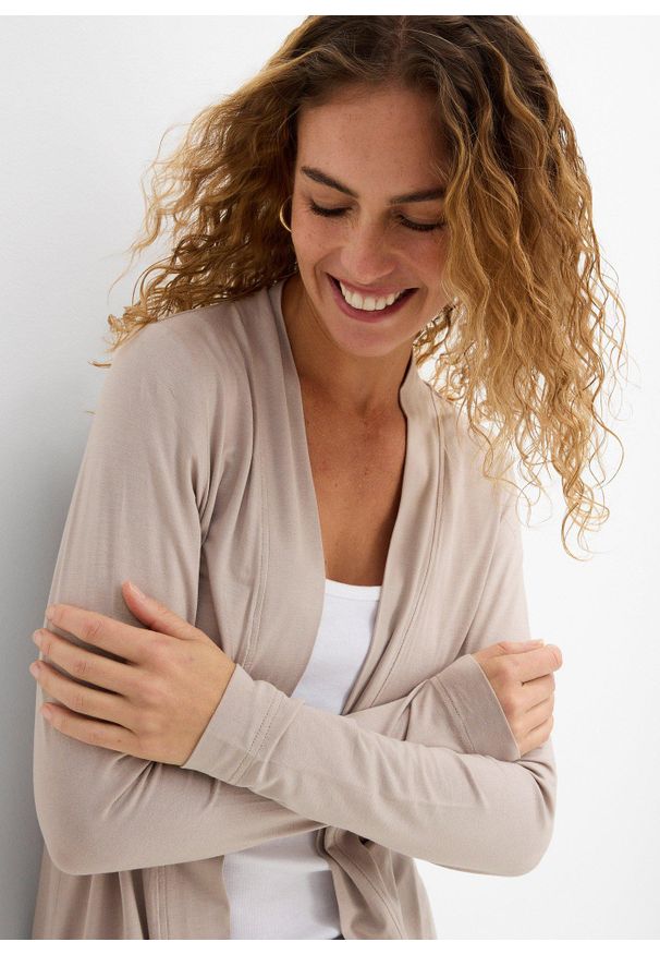 bonprix - Kurtka koszulowa z miękkiej mieszanki wiskozy. Kolor: szary. Materiał: wiskoza