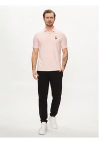 Karl Lagerfeld - KARL LAGERFELD Polo 745022 542221 Różowy Regular Fit. Typ kołnierza: polo. Kolor: różowy. Materiał: bawełna