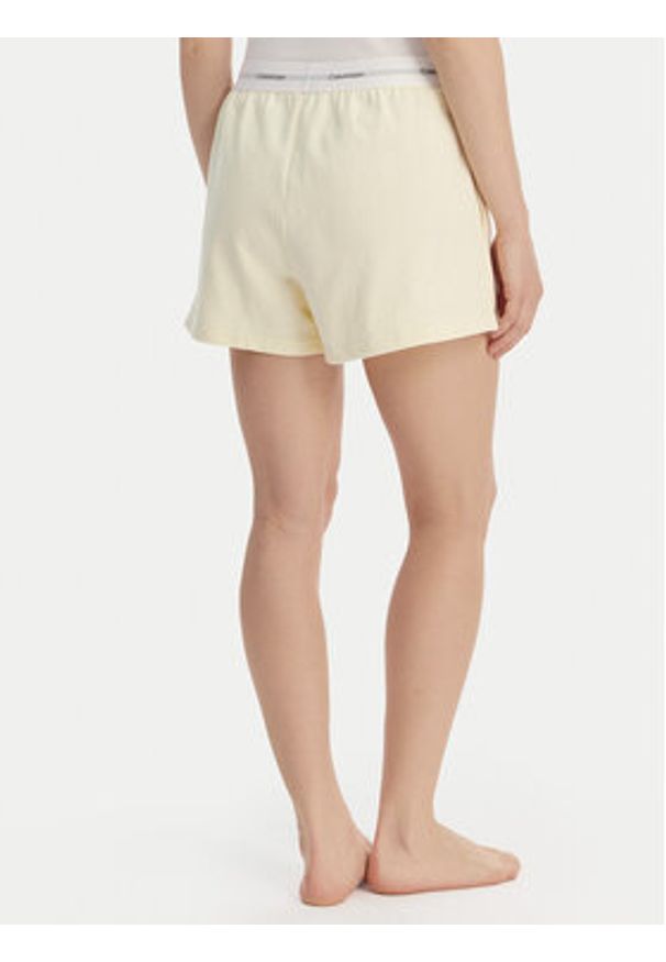 Calvin Klein Underwear Szorty piżamowe LV00QS7517 Żółty Regular Fit. Kolor: żółty. Materiał: bawełna