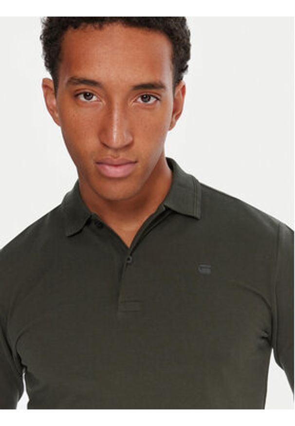 G-Star RAW - G-Star Raw Polo Dunda D27683-5864 Szary Slim Fit. Typ kołnierza: polo. Kolor: szary. Materiał: bawełna