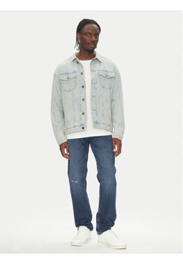 Guess Jeans Jeansy M5YA1C D5MK1 Granatowy Regular Fit. Kolor: niebieski