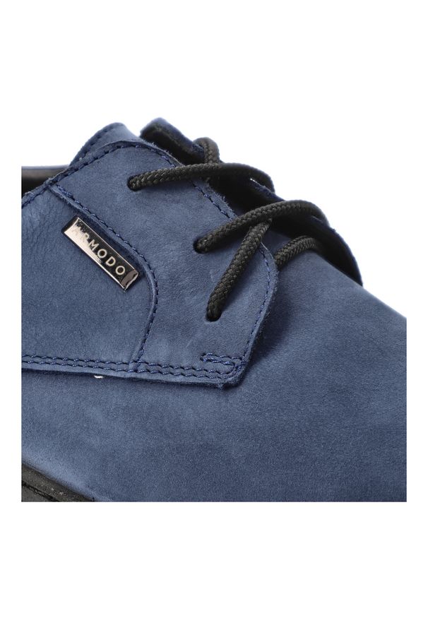 Granatowe Półbuty Armodo Eleganckie Obuwie Damskie. Okazja: na co dzień. Zapięcie: sznurówki. Kolor: niebieski. Materiał: zamsz, guma. Styl: elegancki