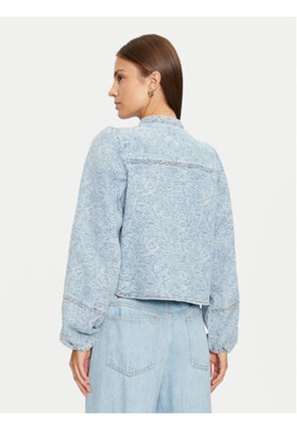 Vila Koszula jeansowa Chris 14103484 Niebieski Regular Fit. Kolor: niebieski. Materiał: bawełna