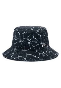 New Era Kapelusz Marble Print Bucket Hat 60285236 Czarny. Kolor: czarny. Materiał: materiał, poliester. Wzór: nadruk