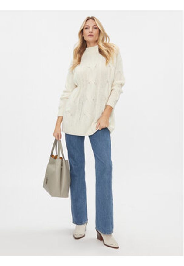 MAX&Co. Sweter Florence 73642623 Beżowy Regular Fit. Kolor: beżowy. Materiał: wełna, syntetyk
