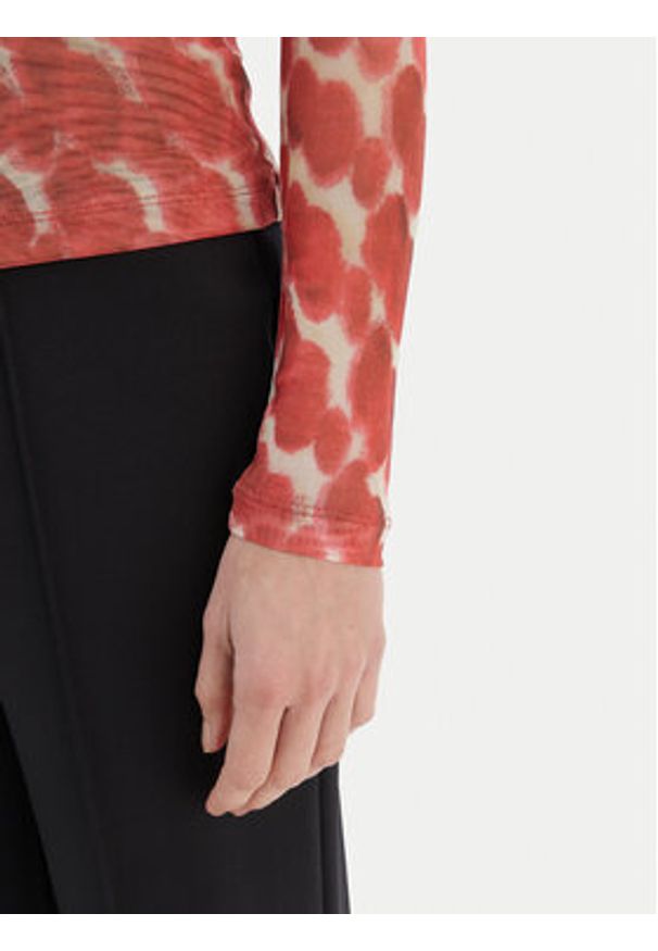 BARDOT - Bardot Bluzka Alba 60287TB Czerwony Slim Fit. Kolor: czerwony. Materiał: syntetyk