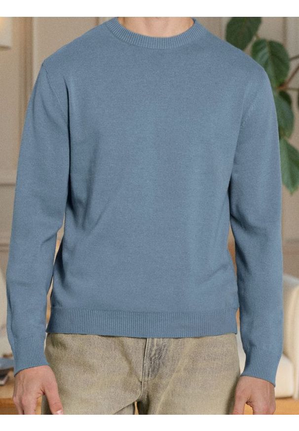 Sinsay - Sweter z długim rękawem - niebieski. Kolor: niebieski. Długość rękawa: długi rękaw. Długość: długie