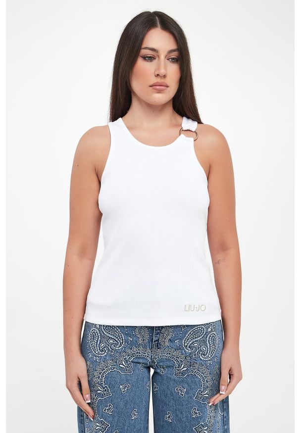 Liu Jo - Top damski prążkowany LIU JO. Materiał: prążkowany