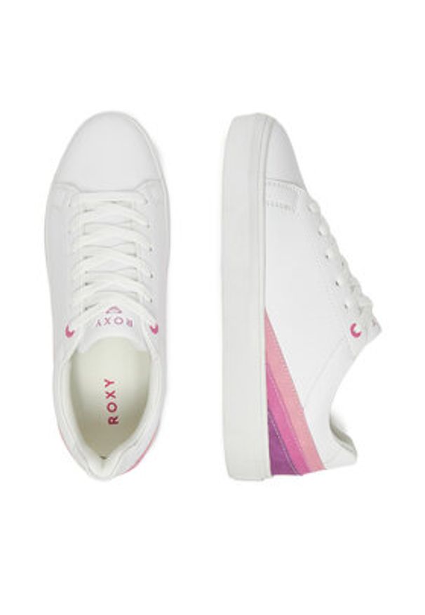 Roxy Sneakersy V12-903 Biały. Kolor: biały. Materiał: skóra