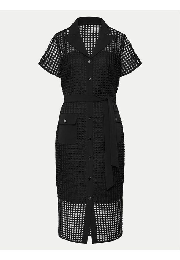 DKNY Sukienka koszulowa DD4AH552 Czarny Regular Fit. Kolor: czarny. Materiał: syntetyk. Typ sukienki: koszulowe