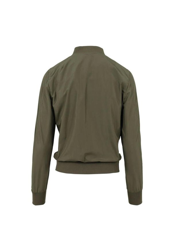 BUILD YOUR BRAND - Kurtka Bomberka Damska Nylon. Kolor: zielony. Materiał: nylon