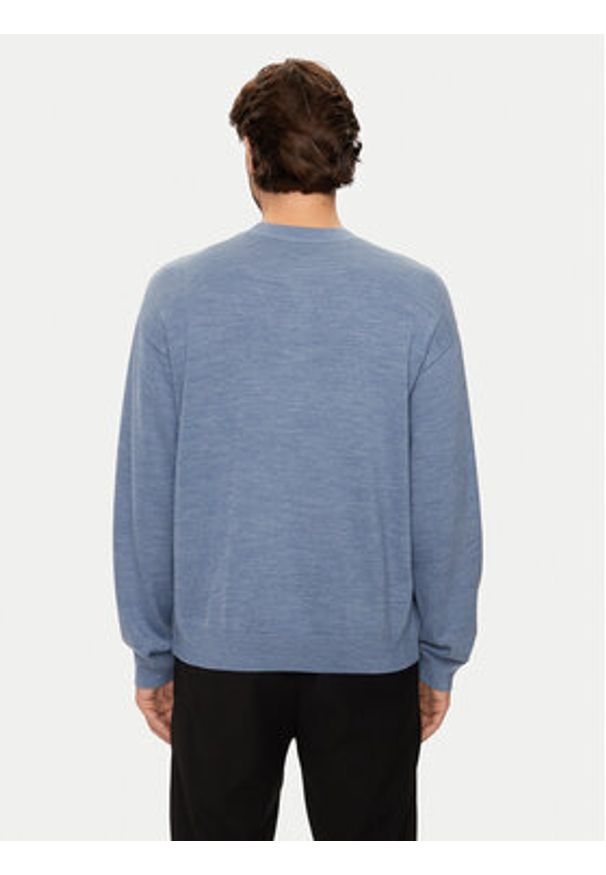 Armani Exchange Sweter 6DZM6H ZM5BZ 15DU Niebieski Regular Fit. Kolor: niebieski. Materiał: bawełna, syntetyk