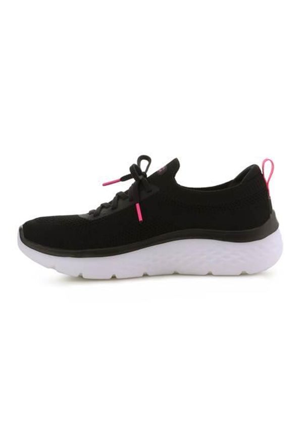 skechers - Buty do chodzenia damskie Skechers Hyper Burst. Zapięcie: sznurówki. Kolor: czarny. Materiał: guma, materiał, tkanina, syntetyk. Szerokość cholewki: normalna. Sport: turystyka piesza