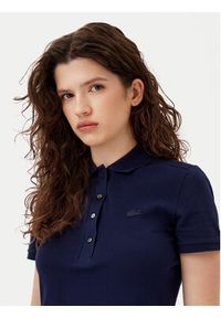 Lacoste Sukienka codzienna EF5473 Granatowy Slim Fit. Okazja: na co dzień. Kolor: niebieski. Materiał: bawełna. Typ sukienki: proste. Styl: casual