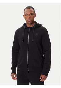 Karl Lagerfeld - KARL LAGERFELD Bluza 705751 500900 Czarny Regular Fit. Typ kołnierza: dekolt w karo. Kolor: czarny. Materiał: bawełna