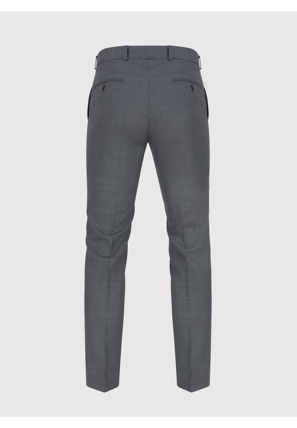 Pako Lorente - PAKO LORENTE – Szare wełniane spodnie garniturowe. Okazja: na wesele, na ślub cywilny. Kolor: szary. Materiał: wełna. Wzór: gładki. Styl: elegancki